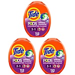 112-Count Tide PODS Laundry Detergent (various) + $20 Amazon Credit 3 for $58.65 after $15 Rebate w/ S&amp;S + Free S/H