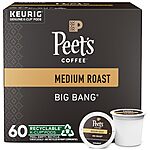 Peet's Coffee K-Cup Pods &amp; Whole Beans: 60-Count Big Bang K-cup (Medium Roast) $23.75, 18-Oz Major Dickason Whole Bean (Dark Roast) $7.90 &amp; More w/ S&amp;S + FS w/ Prime or on $35+
