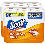 36-Count Scott ComfortPlus 1-Ply Mega Roll Toilet Paper $23.25 w/ S&amp;S + Free Shipping w/ Prime or on $35+