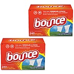 240-Count Bounce Fabric Softener Sheets (Outdoor Fresh) 2 for $8  + Free Shipping w/ Amazon Prime