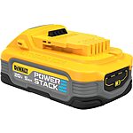 DeWALT Powerstack 20V 5.0Ah MAX Compact Battery (DCBP520) $80 + Free Shipping w/ Amazon Prime