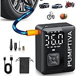 Prime Members: Pumptiva Cordless Portable 150 PSI Tire Inflator Air Compressor (Black) $14.99 + Free Shipping