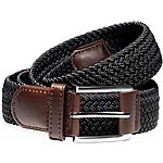 Airkit Men's Braided Stretch Belts (Black, size 28&quot; to 44&quot;) $4.99 + Free Shipping w/ Prime or on $35+