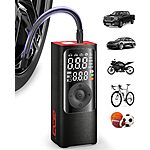 BDO 150PSI Cordless Portable Tire Inflator Air Compressor w/ USB-C Charging $11.70