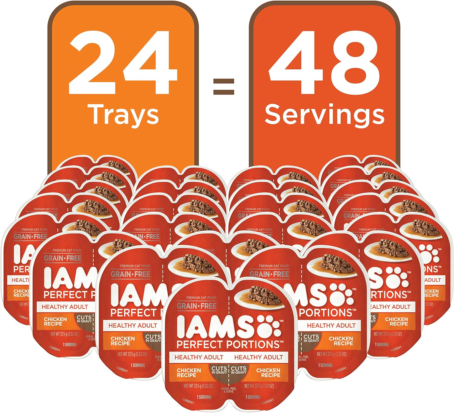 Select Amazon Accounts (YMMV): 24-Ct 2.6-Oz Twin Pack IAMS Perfect Portions Grain-Free Wet Cat Food (Cuts in Gravy Chicken) $14.95 & More w/ S&S + Free Shipping w/ Prime or on $35+