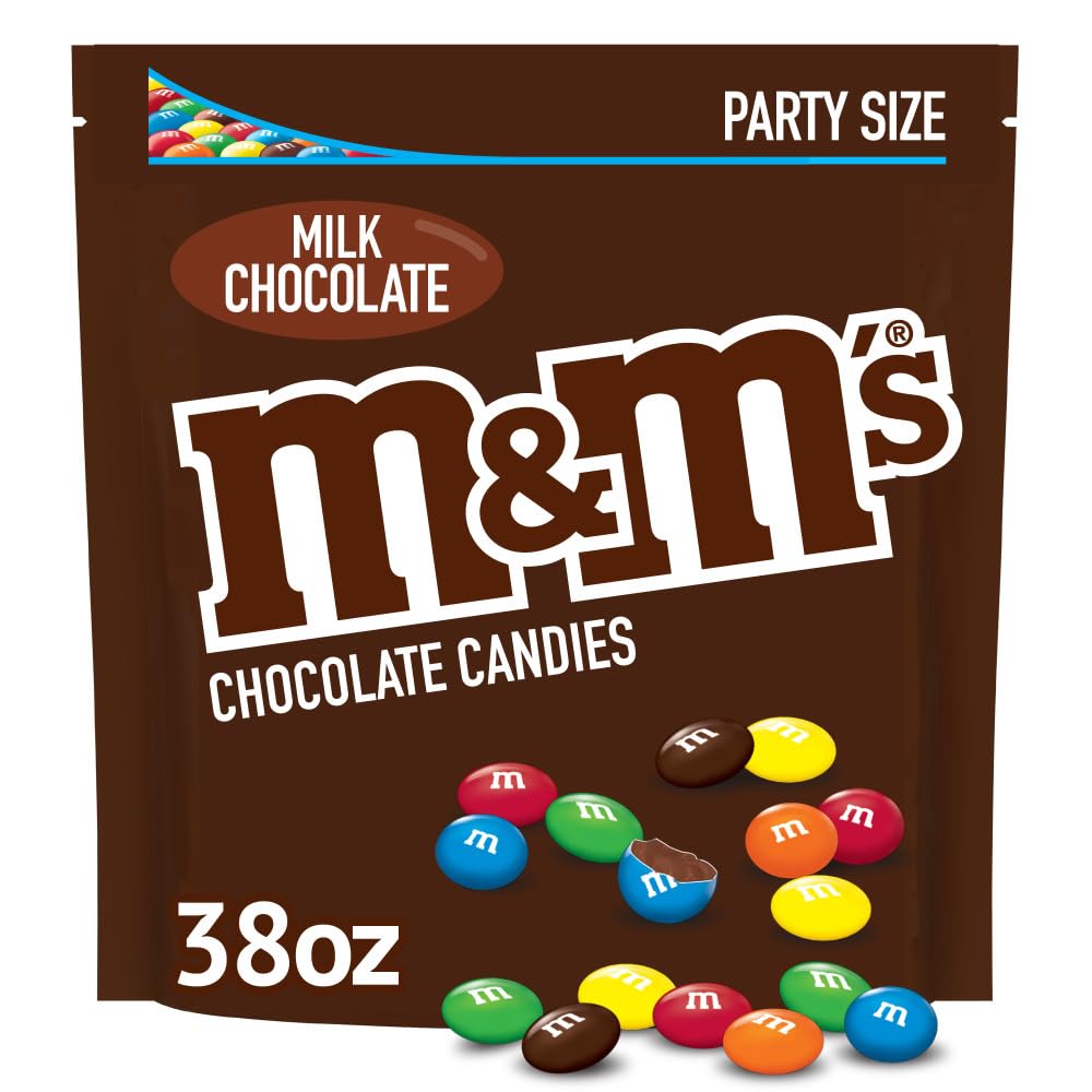 38-Oz M&M's Milk Chocolate Candy Party Size $9.90 w/ S&S + Free Shipping w/ Prime or on $35+