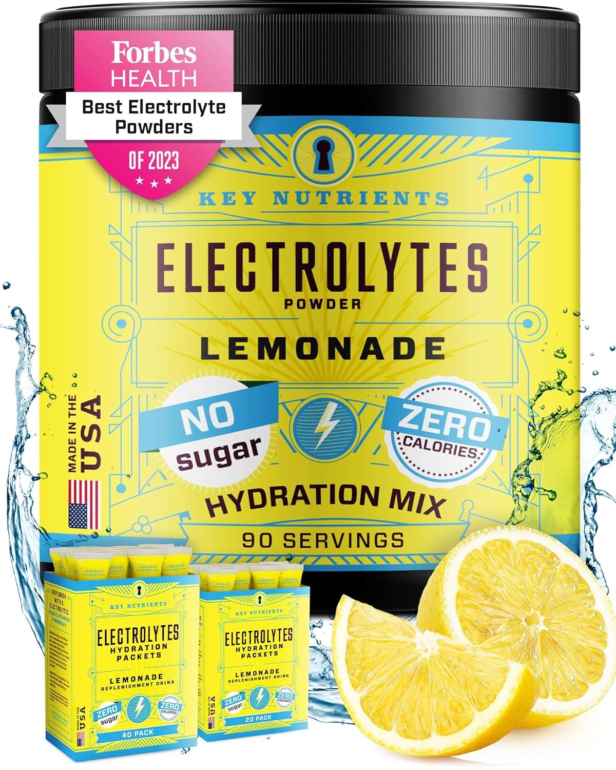 90-Servings Key Nutrients No Sugar Electrolytes Powder (Lemonade) $13.60 w/ S&S + Free Shipping w/ Prime or on $35+