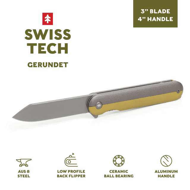 7" Swiss Tech Assisted AUS-8 Flipper Pocket Knife (3" Blade, 4" Aluminum Handle) $13.90 + Free Shipping w/ Walmart+ or $35+