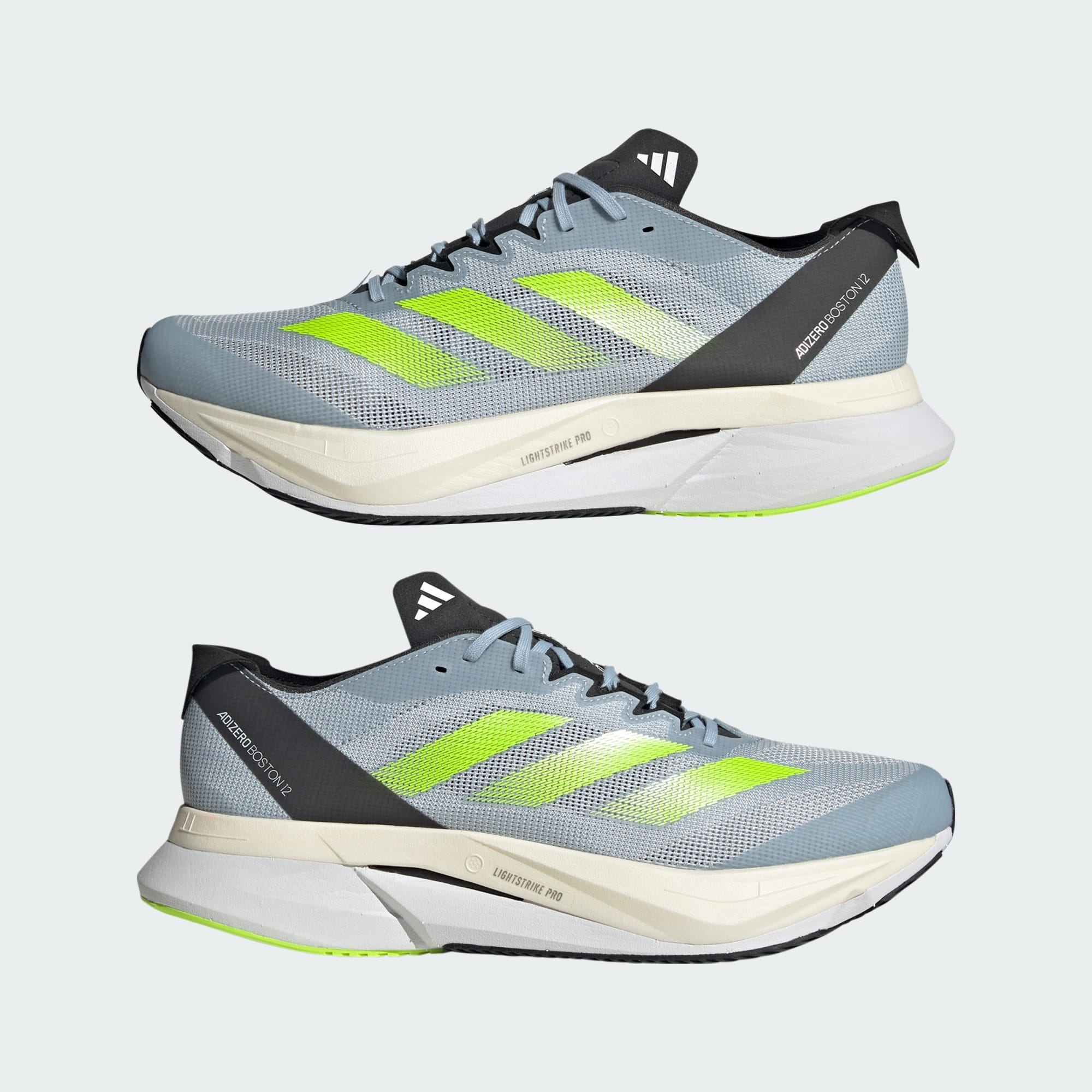 adidas Men's Adizero Boston 12 Running Shoes (Wonder Blue/Lucid Lemon/Carbon) $78.40 + Free Shipping
