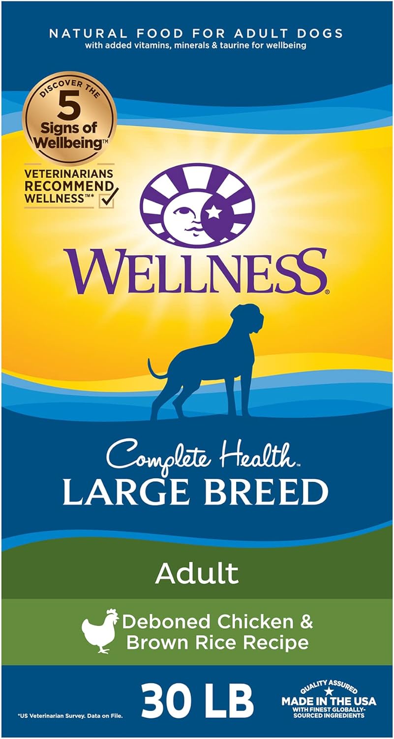 Wellness Dry Dog Foods: 30-lbs Complete Health Large Breed (Adult) $45.50, 12-lbs Wellness Complete Health Small Breed (Adult) $29.25 & More w/ S&S + FS w/ Prime or on $35+