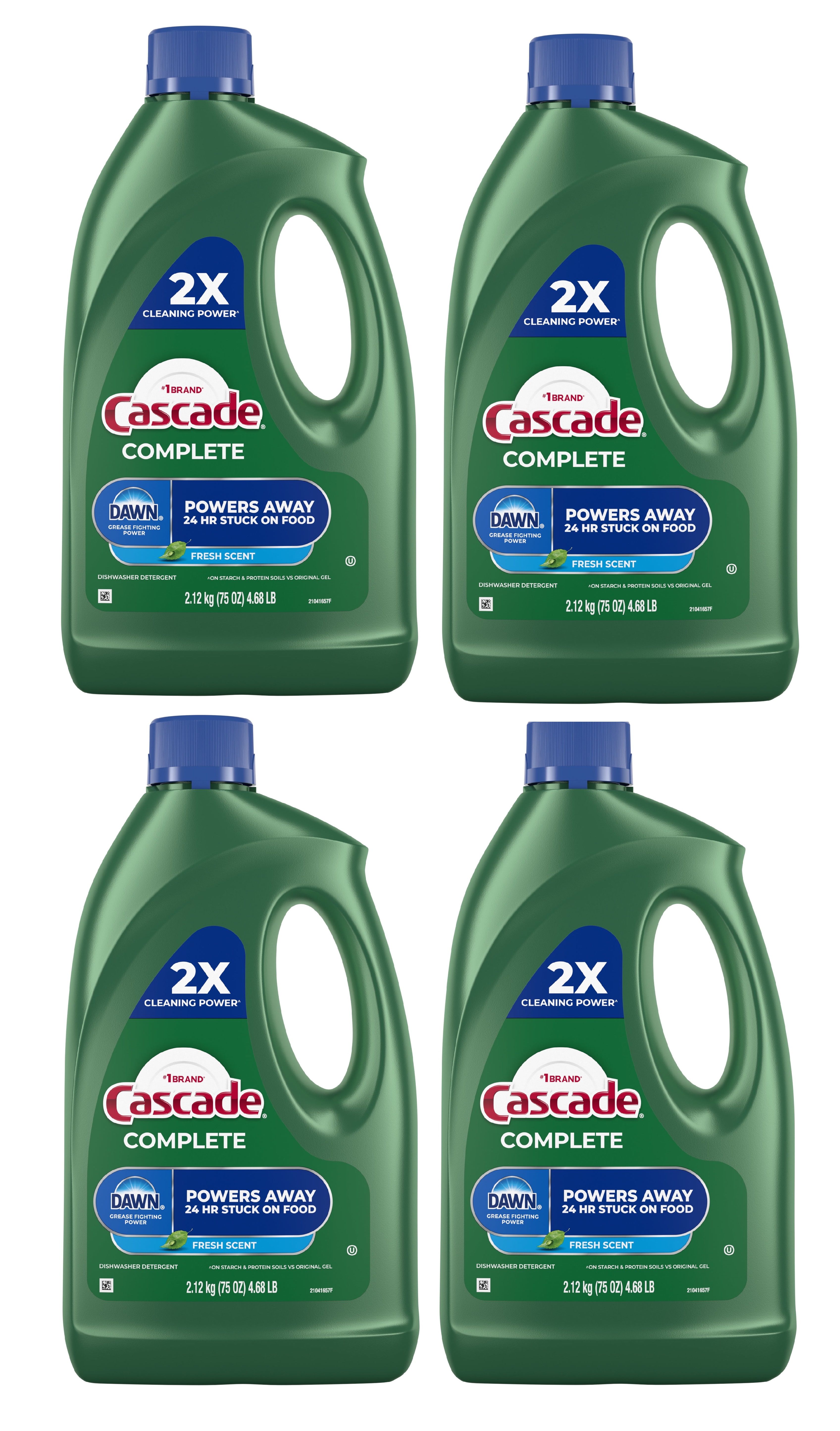 4-Pack 75-Oz Cascade Complete Gel Dishwasher Detergent w/ Dawn $23.46 ($5.86 each) + Free Shipping