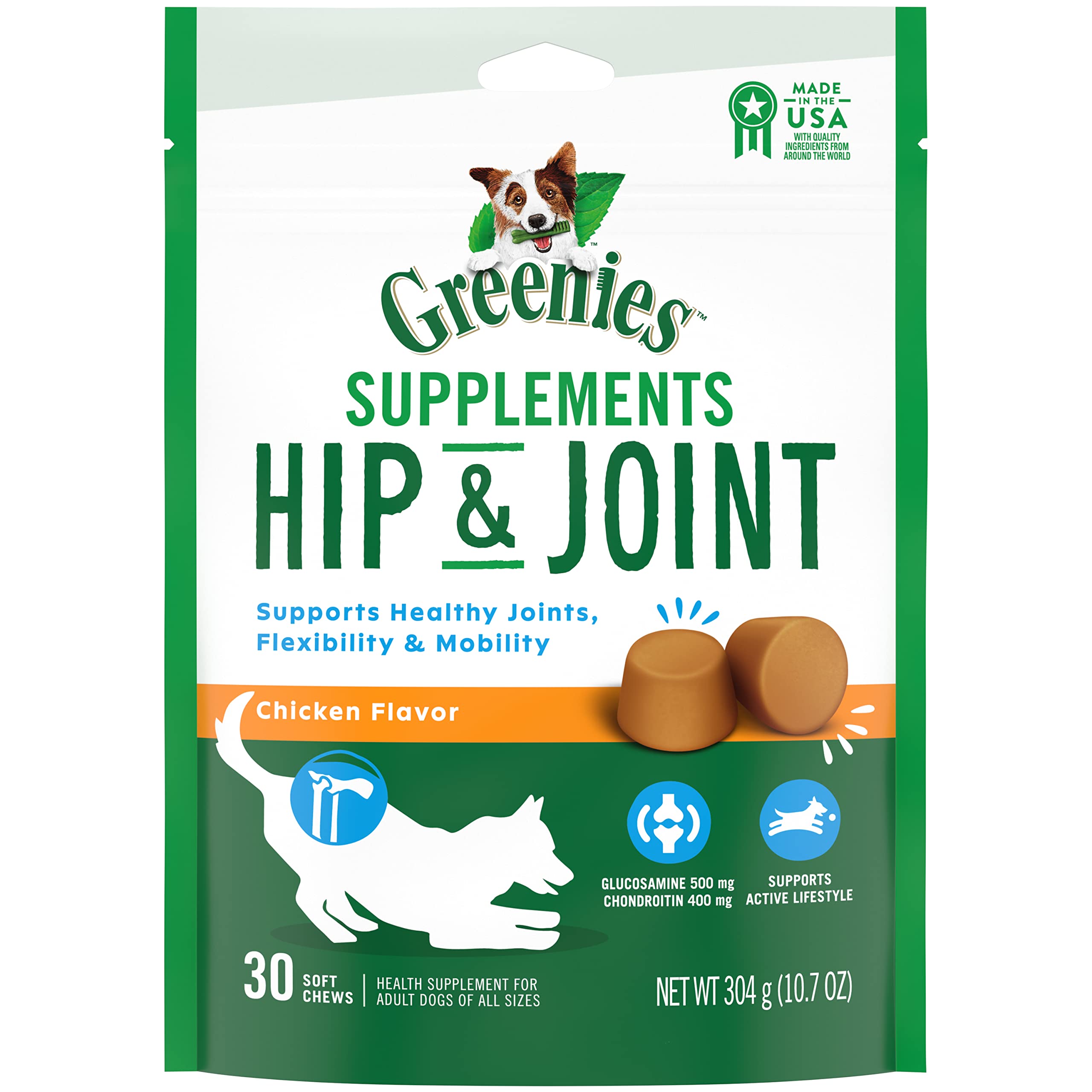 Select Amazon Accounts (YMMV): 30-Count Greenies Hip & Joint Supplements for Dog $5.60 w/ S&S + Free Shipping w/ Prime or on $35+