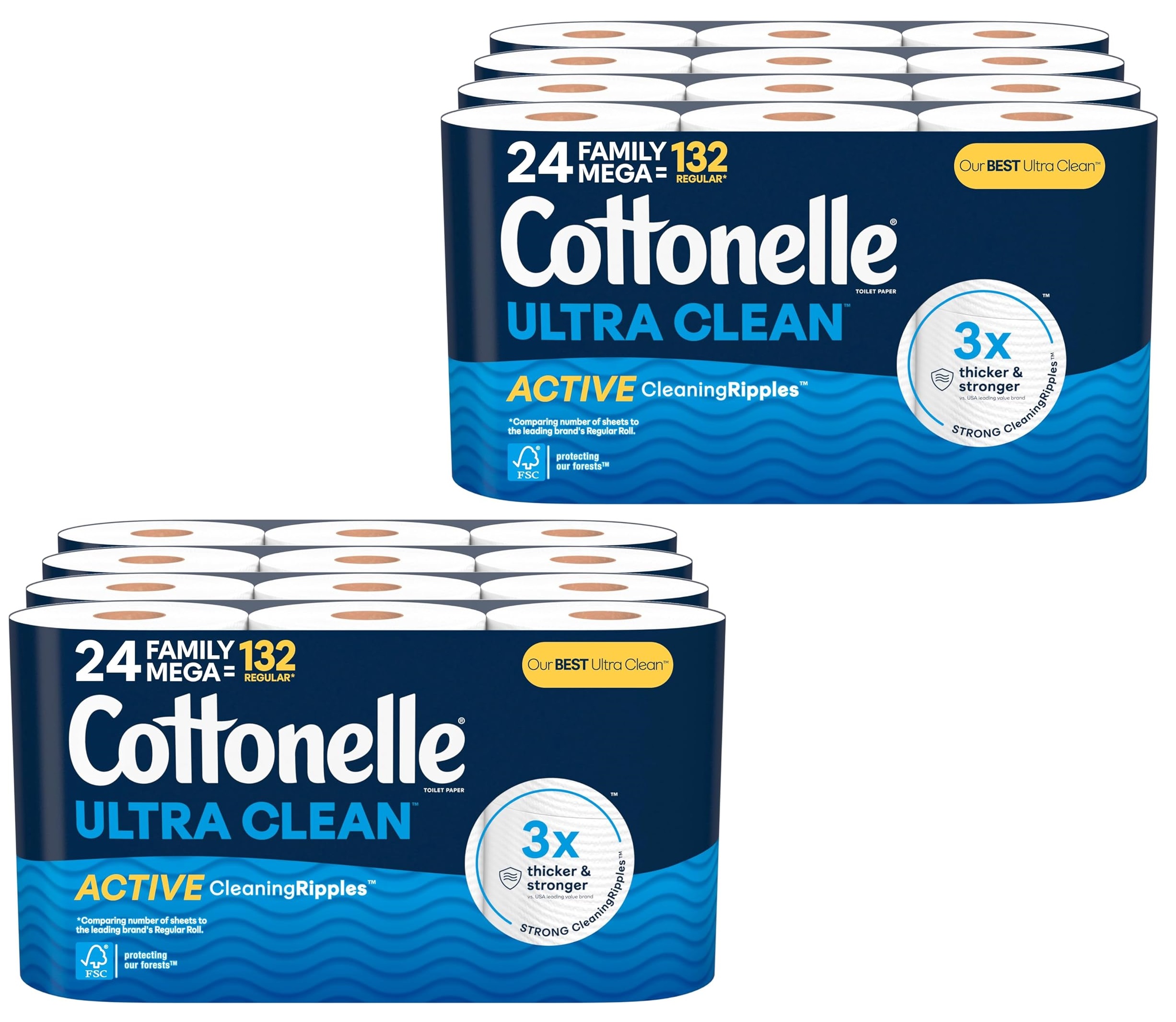 48-Count Cottonelle Ultra Comfort/Ultra Clean Family Mega Rolls + $15 Amazon Credit $46.80 w/ S&S + Free Shipping