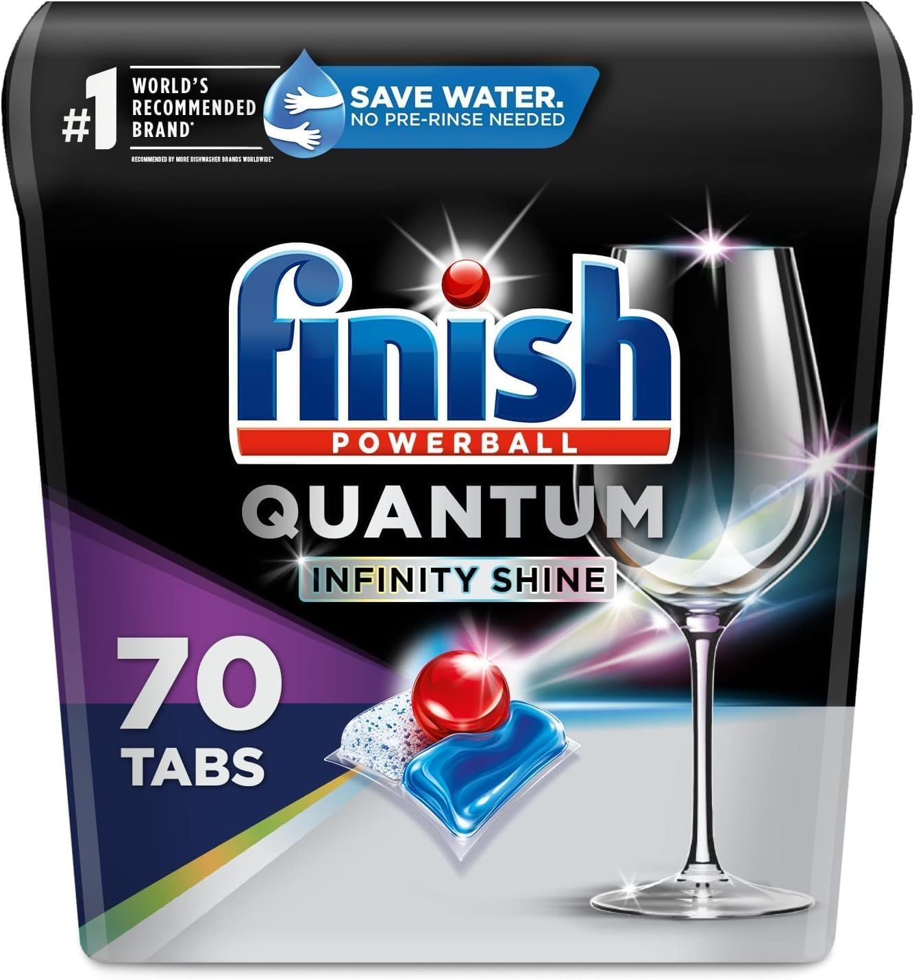 70-Count Finish Powerball QUANTUM Infinity Shine Dishwasher Detergent Tablets $15.60 w/ S&S + Free Shipping w/ Prime or on $35+