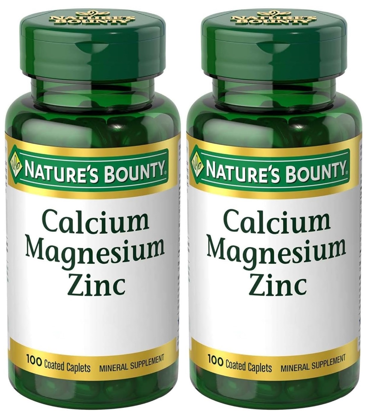 100-Count Nature's Bounty Calcium Magnesium & Zinc Caplets (for Immune Support) 2 for $3.50 w/ S&S + Free Shipping w/ Prime or on $35+