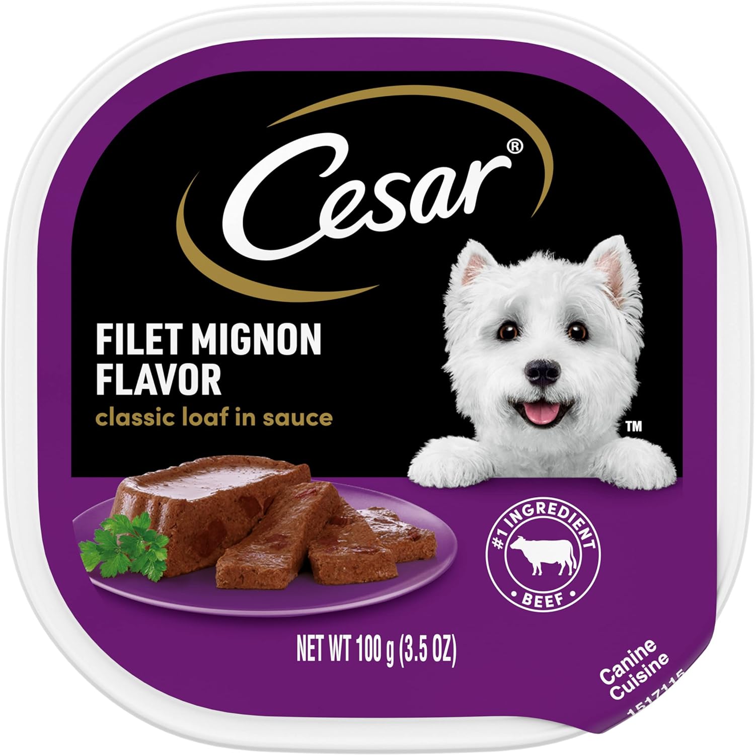 Prime Members: 24-Pack 3.5-Oz Cesar Classic Loaf in Sauce Adult Wet Dog Food (Filet Mignon) $12.40 w/ S&S + Free Shipping
