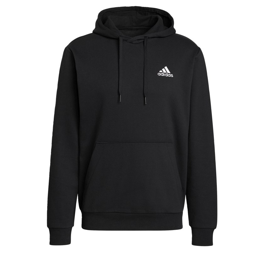 adidas Men's Essentials Fleece Hoodie (Black/White, size S-2XL) $12.50 + Free Shipping