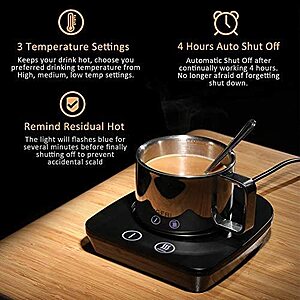 Coffee Mug Warmer For Desk Electric Coffee Cup Warmer With 3 - Temu