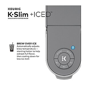 Keurig K-Slim + Iced Single-Serve Coffee Maker Gray