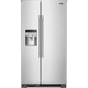 Maytag 24.5-cu ft Side-by-Side Refrigerator w/ Ice Maker, Water & Ice Dispenser (Fingerprint Resistant Stainless Steel) $  699 + Free Store Pickup at Lowe's or Shipping $  29