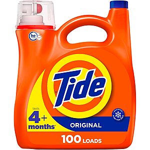 132-Ounce Tide Laundry Liquid Detergent (Original) + $  3.60 Amazon Credit $  15 w/ S&S + Free Shipping w/ Prime or on $  35+
