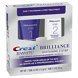 Crest 3D White Brilliance 2 Step Toothpaste & Whitening Gel Kit  $  8.95 w/ S&S + Free Shipping w/ Prime or on $  35+