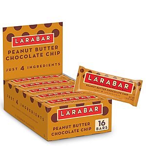 16-Count 1.6-Oz Larabar Gluten-Free Fruit & Nut Bar (Peanut Butter Chocolate Chip or Banana Chocolate Chip)