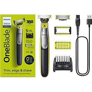 Philips Norelco OneBlade 360 Face + Body Rechargeable Men's Electric Shaver & Trimmer $26 + Free Shipping