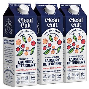 3-Pack 32oz Cleancult Concentrated Liquid Laundry Detergent Soap (Various) $15.45 w/ Subscribe & Save