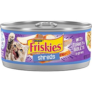 24-ct 5.5-oz Purina Friskies Shreds Cat Food w/ Turkey & Gibets in Gravy $9.55 & More w/ Subscribe & Save