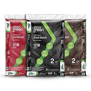 Select Locations: 2-Cu Ft Sta-Green Premium Mulch (Brown, Black or Red) $2 + Free Store Pickup