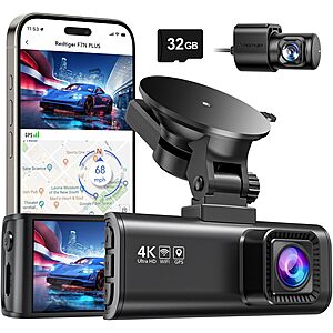 REDTIGER F7N Plus Dash Cam 4K Front / 1080P Rear w/ Wi-Fi GPS & 3.16" Screen $88.29 + Free Shipping