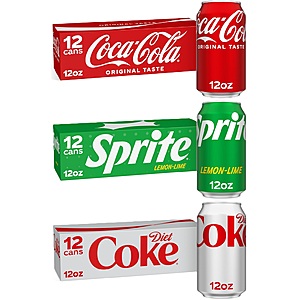 12-Pack 12-Oz Canned Soda (Coca-Cola, Diet Coke or Sprite) 3 for $14.85 w/ Subscribe & Save