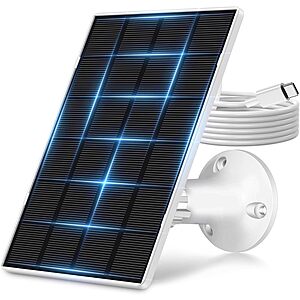 Kepeak 5V Waterproof Solar Panel For Security Camera w/ USB-C Cable $10.79 + Free Shipping w/ Prime or on $35+