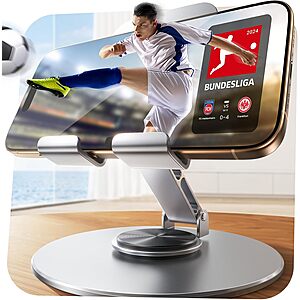 Lisen 360° Rotating Adjustable Metal Cell Phone Stand for Desk $6.99 + Free Shipping w/ Prime or on $35+