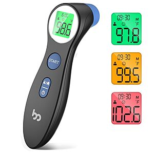 Femometer Forehead Touchless Digital Thermometer (Black) 
