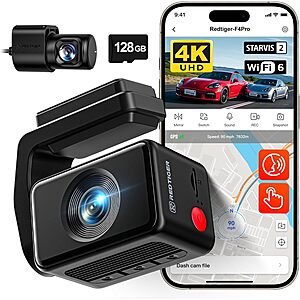[Prime] REDTIGER F4 Pro Dash Cam 4K Front / 1080P Rear w/ STARVIS 2 Sensor & 128GB Card $102.59 + Free Shipping
