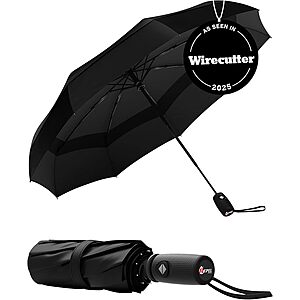 Prime Members: Repel Windproof Auto Open/Close Lightweight Compact Umbrella (Black) $13.55 & More + Free Shipping