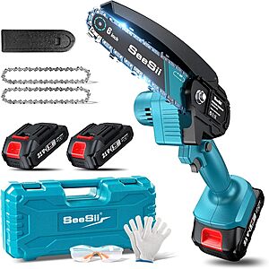6" Seesii Mini Cordless Electric Hand Chainsaw w/ 2x 21V Batteries $26.40 + Free Shipping