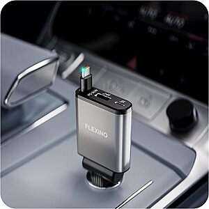 Flexino 36W PD Retractable USB-C Car Charger w/ 15W USB-C & 12W USB-A Ports $7.99 + Free Shipping w/ Prime or on $35+