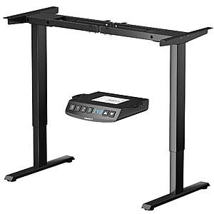 Costway Dual Motor Electric Adjustable Standing Desk Frame (Black, Gray or White)  + Free Shipping