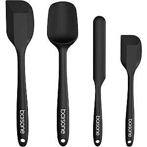 4-Piece Barsone Heat Resistant Silicone Spatula Set (Black) $3.99 + Free Shipping w/ Prime or on $35+