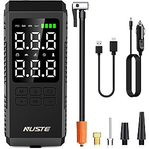 Nuste 150PSI Tire Inflator Portable Cordless Air Compressor .65