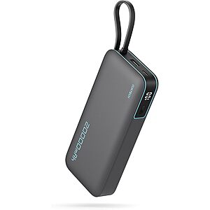 Cuktech 20000mAh 45W Power Bank w/ Built-In USB-C Cable (Black) $18.89 + Free Shipping w/ Prime or on $35+