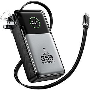 Move Speed 25000mAh 145W 3-Port Laptop Power Bank $34.99, 10000mAh 35W 3-in-1 Portable Charger w/ Retractable USB-C Cable $15.99 + FS w/ Prime or on $35+