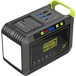[Prime]: Marbero 88Wh 24000mAh Portable Power Station $55.37, 237Wh 300W Portable Power Station w/ 60W Solar Panel + Rechargeable 4000mAh Flashlight $124.60 & More + FS