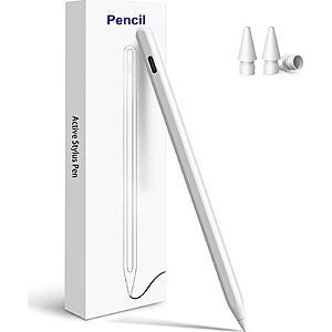 CPKEON Stylus Pen w/ Palm Rejection (for iPad Pencil 10th Gen, White or Pink) $4.99 + Free Shipping w/ Prime or on $35+