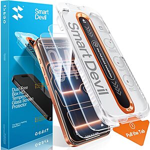 2-Pack Smartdevil HD Tempered Glass Screen Protectors (for iPhone 17 Series) $4.19 + Free Shipping w/ Prime or on $35+