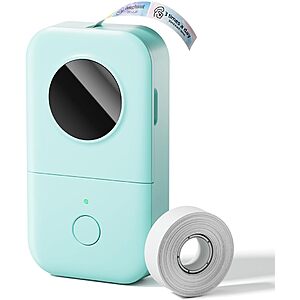 Phomemo D30 Bluetooth Mini Thermal Label Maker Printer (Green) $9.85 