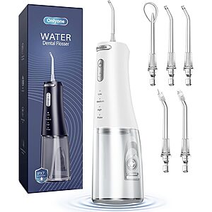 Onlyone 300ml Rechargeable Cordless Water Dental Flosser (White) $7 